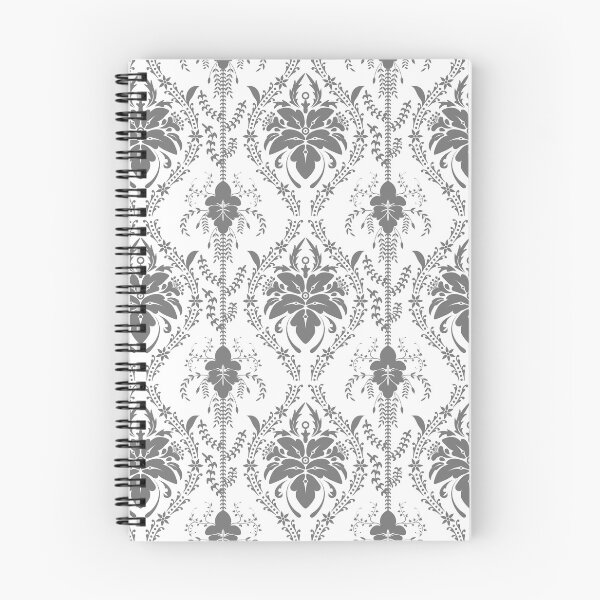 Item preview, White and gray Damask openwork pattern designed and sold by fuzzyfox.