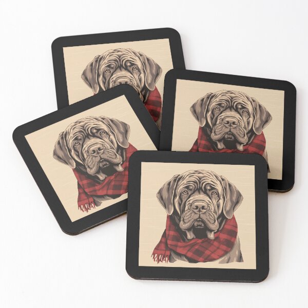 Item preview, Neapolitan Mastiff Christmas Plaid Watercolor designed and sold by rafaeltto.