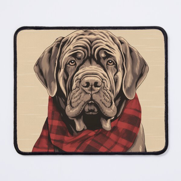 Item preview, Neapolitan Mastiff Christmas Plaid Watercolor designed and sold by rafaeltto.