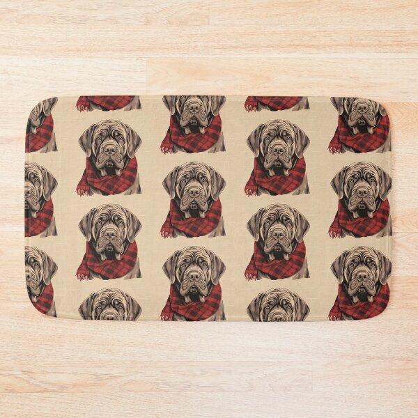 Item preview, Neapolitan Mastiff Christmas Plaid Watercolor designed and sold by rafaeltto.