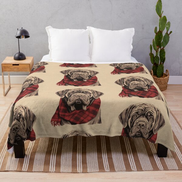 Item preview, Neapolitan Mastiff Christmas Plaid Watercolor designed and sold by rafaeltto.