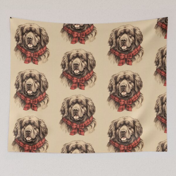 Item preview, Newfoundland Christmas Plaid Watercolor designed and sold by rafaeltto.