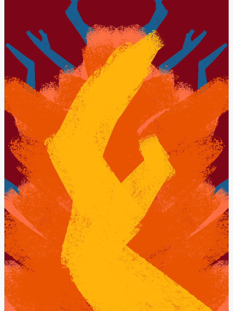 Thumbnail 2 of 2, Art Board Print, A Flame of Thunder designed and sold by EightBuffalo.