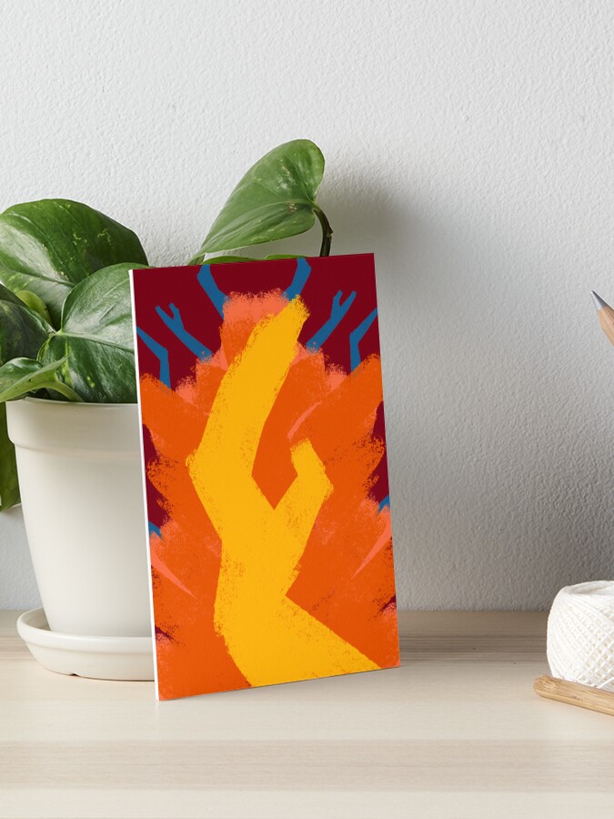 Thumbnail 1 of 2, Art Board Print, A Flame of Thunder designed and sold by EightBuffalo.