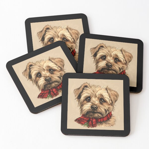 Item preview, Norfolk Terrier Christmas Plaid Watercolor designed and sold by rafaeltto.