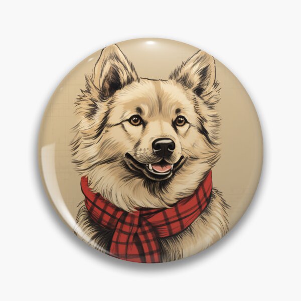 Item preview, Norwegian Buhund Christmas Plaid Watercolor designed and sold by rafaeltto.