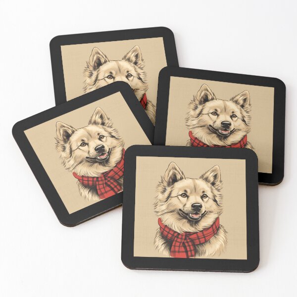 Item preview, Norwegian Buhund Christmas Plaid Watercolor designed and sold by rafaeltto.