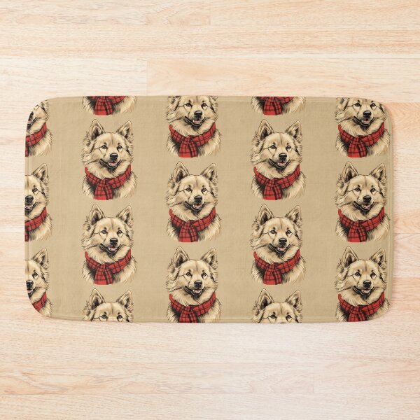 Item preview, Norwegian Buhund Christmas Plaid Watercolor designed and sold by rafaeltto.