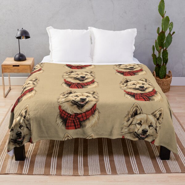 Item preview, Norwegian Buhund Christmas Plaid Watercolor designed and sold by rafaeltto.