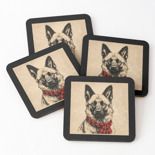 Item preview, Norwegian Elkhound Christmas Plaid Watercolor designed and sold by rafaeltto.