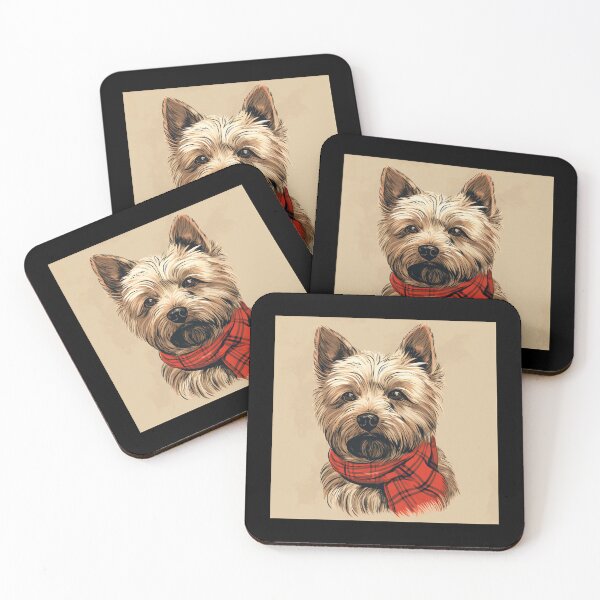 Item preview, Norwegian Elkhound Christmas Plaid Watercolor designed and sold by rafaeltto.