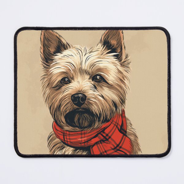 Item preview, Norwegian Elkhound Christmas Plaid Watercolor designed and sold by rafaeltto.