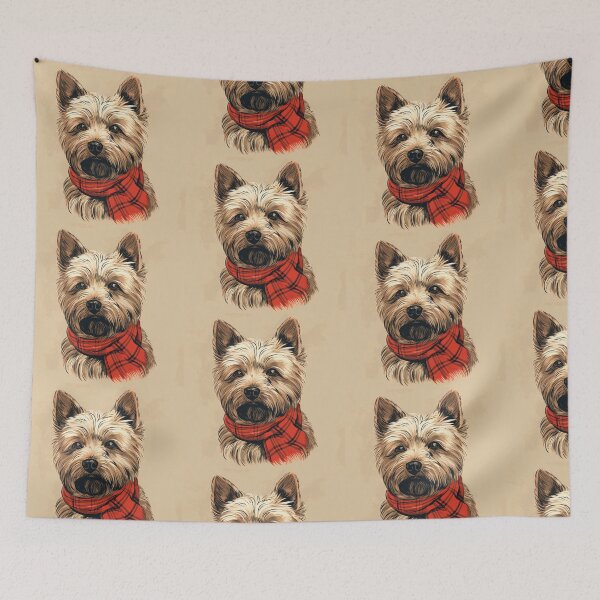 Item preview, Norwegian Elkhound Christmas Plaid Watercolor designed and sold by rafaeltto.