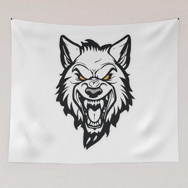 Item preview, Werewolf | werewolf | Halloween Sticker | horror | yellow eyes | bad dog designed and sold by zotilus.