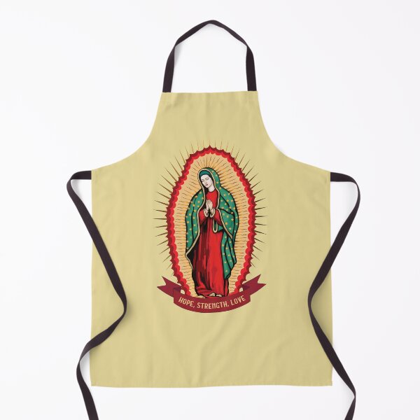 Item preview, Mexican Virgin Mary with Hope, Strength, Love Scroll Tattoo Design  designed and sold by Foxalla.