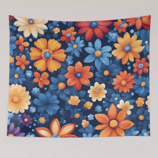 Item preview, Little Sapphire Flower Pattern designed and sold by WildlifeInc.