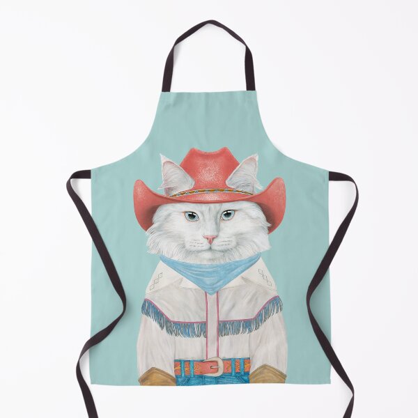 Item preview, White Cowboy Cat designed and sold by AnimalCrew.