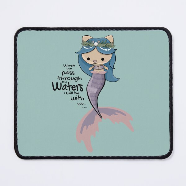 Item preview, Mercat Queen | Scripture | Mermaid Cat | Bible Verses | Christian | Kawaii designed and sold by Joyful by Sarah.