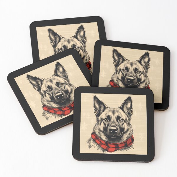 Item preview, Norwegian Elkhound Christmas Plaid Watercolor designed and sold by rafaeltto.