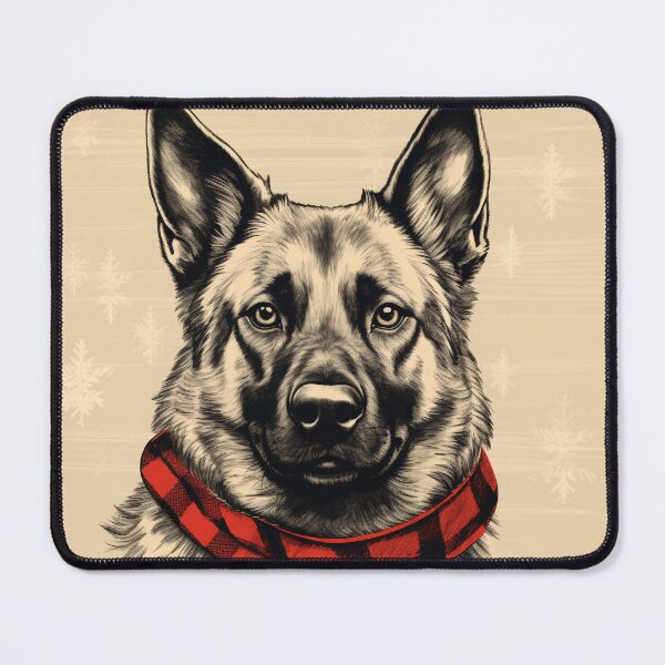 Item preview, Norwegian Elkhound Christmas Plaid Watercolor designed and sold by rafaeltto.