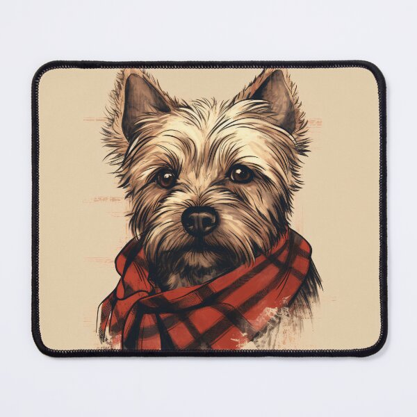 Item preview, Norwich Terrier Christmas Plaid Watercolor designed and sold by rafaeltto.