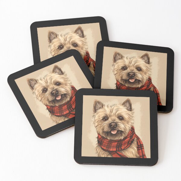 Item preview, Norwich Terrier Christmas Plaid Watercolor designed and sold by rafaeltto.