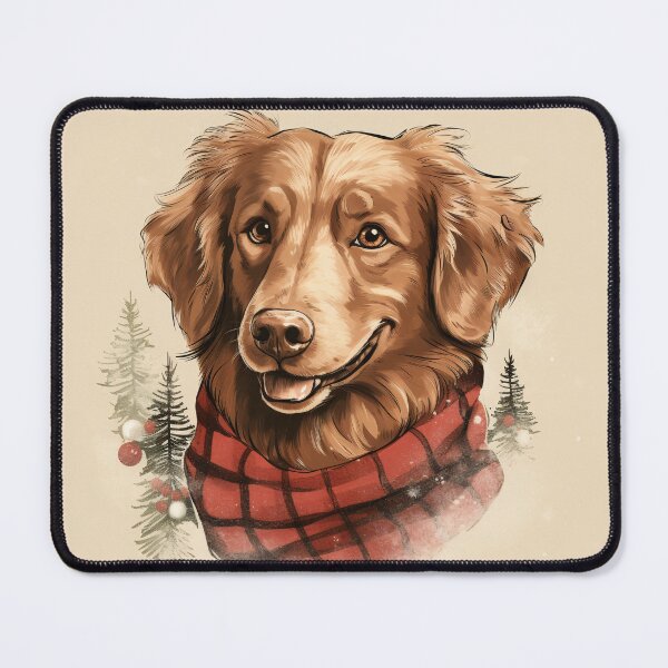 Item preview, Nova Scotia Duck Tolling Retriever Toller Christmas Plaid Watercolor designed and sold by rafaeltto.