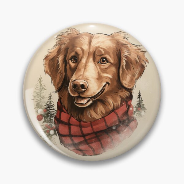 Item preview, Nova Scotia Duck Tolling Retriever Toller Christmas Plaid Watercolor designed and sold by rafaeltto.