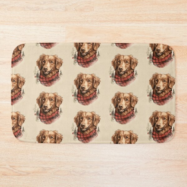 Item preview, Nova Scotia Duck Tolling Retriever Toller Christmas Plaid Watercolor designed and sold by rafaeltto.