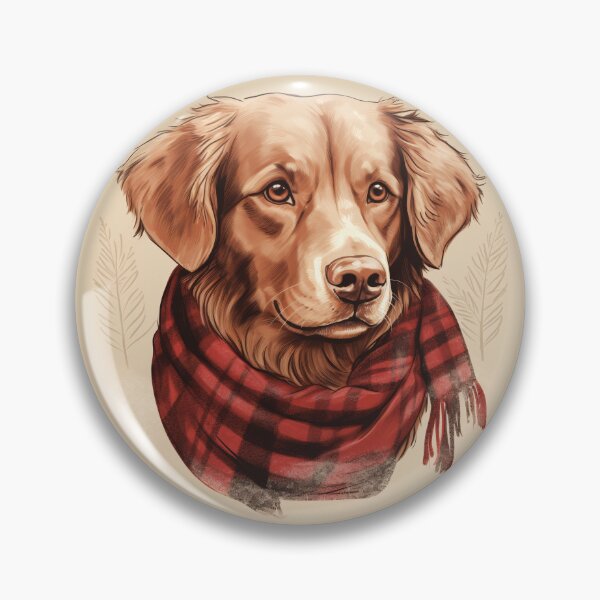 Item preview, Nova Scotia Duck Tolling Retriever Toller Christmas Plaid Watercolor designed and sold by rafaeltto.