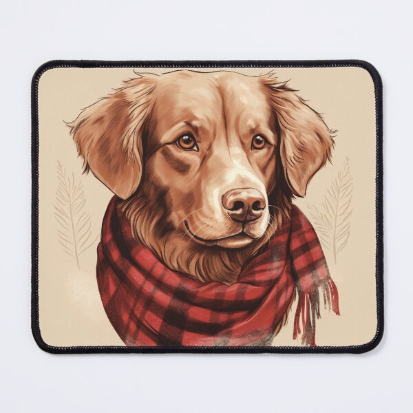Item preview, Nova Scotia Duck Tolling Retriever Toller Christmas Plaid Watercolor designed and sold by rafaeltto.