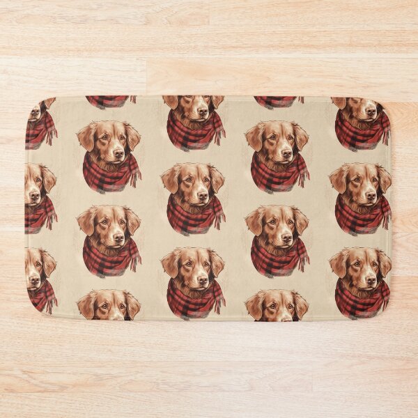 Item preview, Nova Scotia Duck Tolling Retriever Toller Christmas Plaid Watercolor designed and sold by rafaeltto.