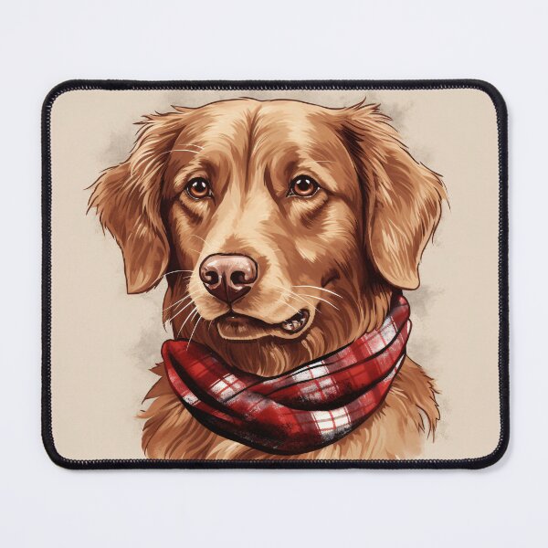 Item preview, Nova Scotia Duck Tolling Retriever Toller Christmas Plaid Watercolor designed and sold by rafaeltto.