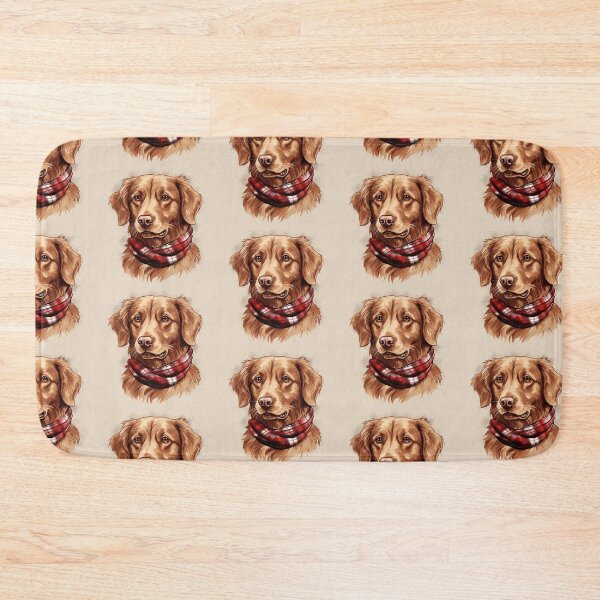 Item preview, Nova Scotia Duck Tolling Retriever Toller Christmas Plaid Watercolor designed and sold by rafaeltto.