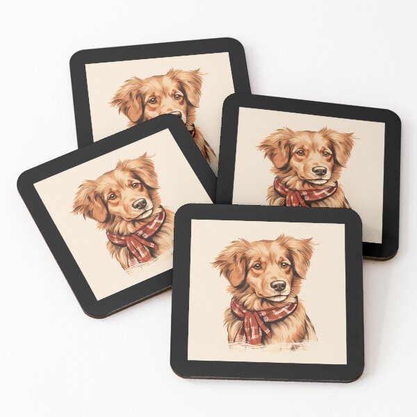 Item preview, Nova Scotia Duck Tolling Retriever Toller Christmas Plaid Watercolor designed and sold by rafaeltto.