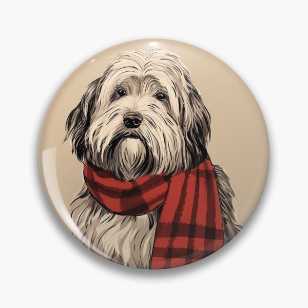 Artikelvorschau, Old English Sheepdog Christmas Plaid Watercolor entworfen und verkauft von rafaeltto.