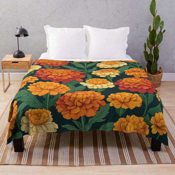 Item preview, Marigold Flowers Pattern designed and sold by WildlifeInc.