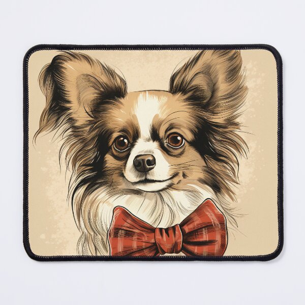Item preview, Papillon Christmas Plaid Watercolor designed and sold by rafaeltto.
