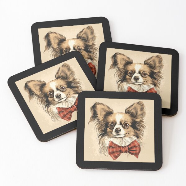 Item preview, Papillon Christmas Plaid Watercolor designed and sold by rafaeltto.