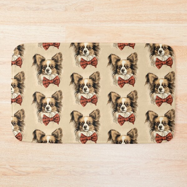 Item preview, Papillon Christmas Plaid Watercolor designed and sold by rafaeltto.