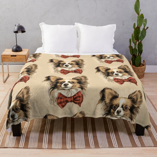 Item preview, Papillon Christmas Plaid Watercolor designed and sold by rafaeltto.