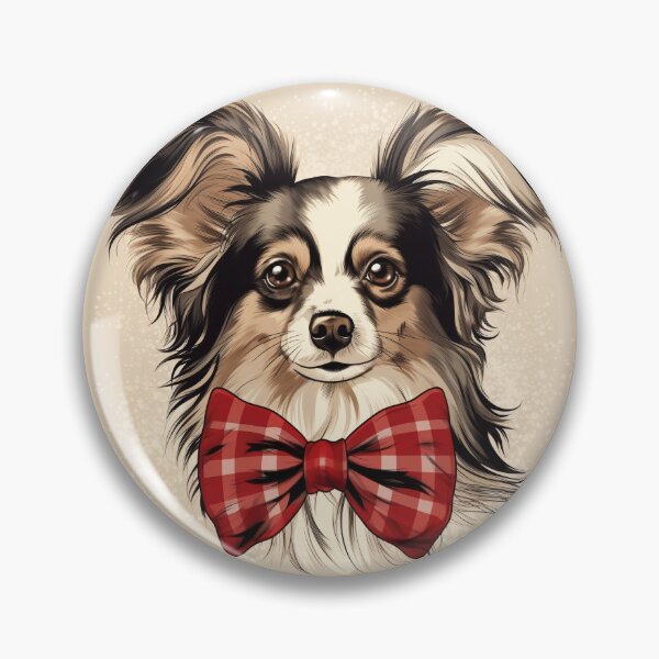 Item preview, Papillon Christmas Plaid Watercolor designed and sold by rafaeltto.