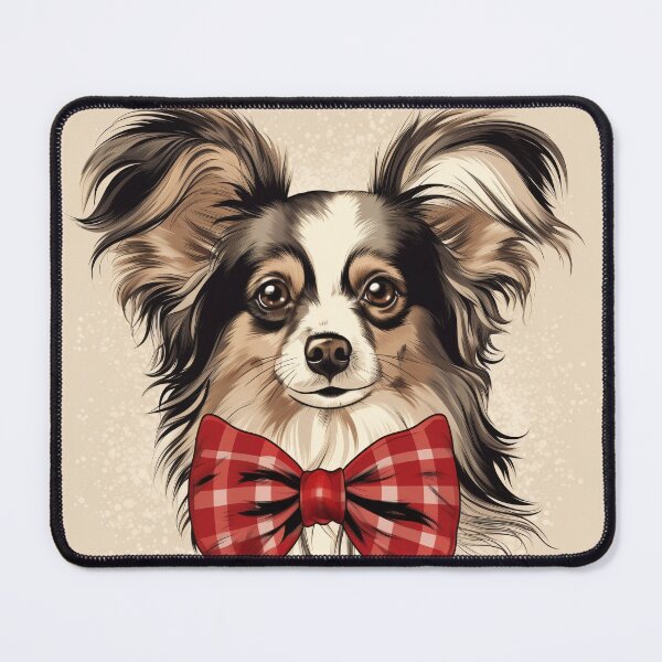 Item preview, Papillon Christmas Plaid Watercolor designed and sold by rafaeltto.