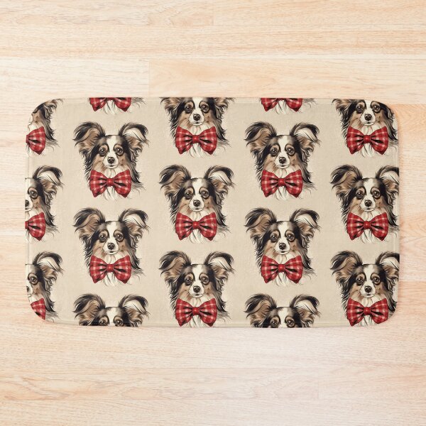 Item preview, Papillon Christmas Plaid Watercolor designed and sold by rafaeltto.