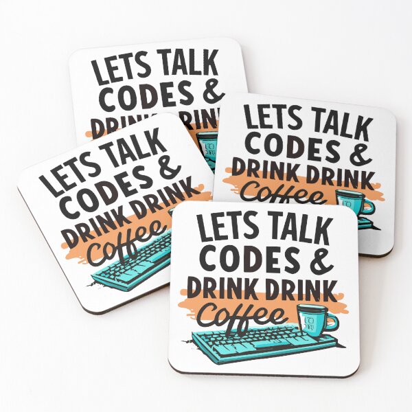Item preview, Let's Talk Code And Drink Coffee Coder Art Design designed and sold by Collision19.