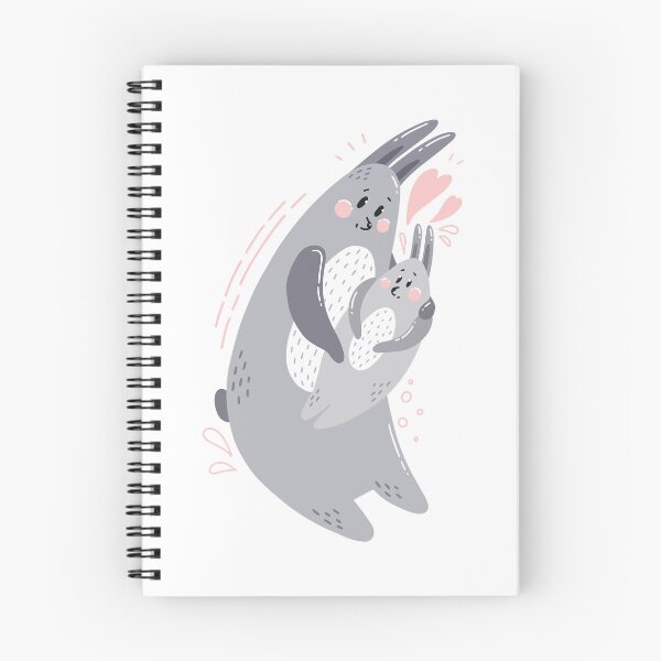 Item preview, Mama Rabbit and Baby Rabbit with Hearts designed and sold by PrancingPumpkin.