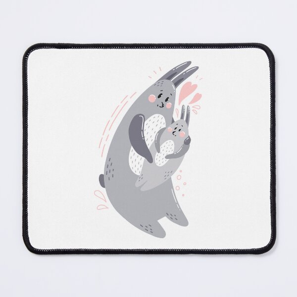 Item preview, Mama Rabbit and Baby Rabbit with Hearts designed and sold by PrancingPumpkin.