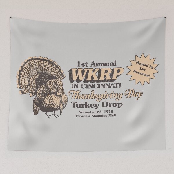 Item preview, WKRP Thanksgiving Turkey Drop designed and sold by TeeArcade84.