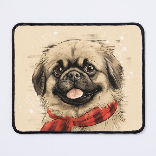 Item preview, Pekingese Christmas Plaid Watercolor designed and sold by rafaeltto.