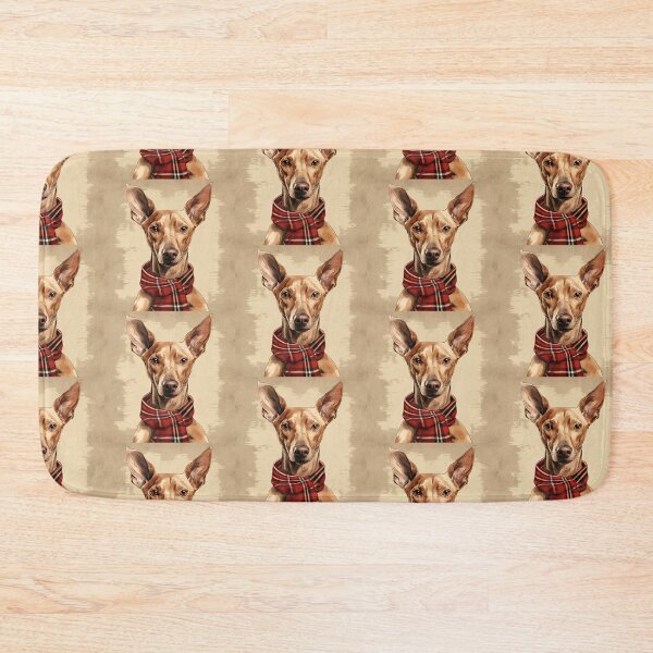 Item preview, Pharaoh Hound Christmas Plaid Watercolor designed and sold by rafaeltto.